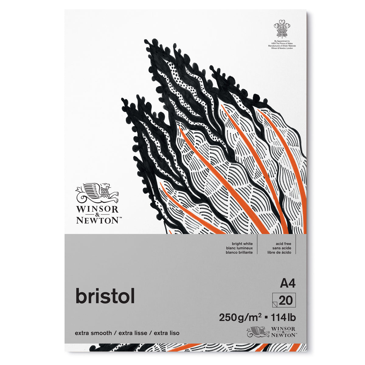 Winsor and Newton - Extra Smooth Bristol Boards Sketch Pad 250gsm - A4