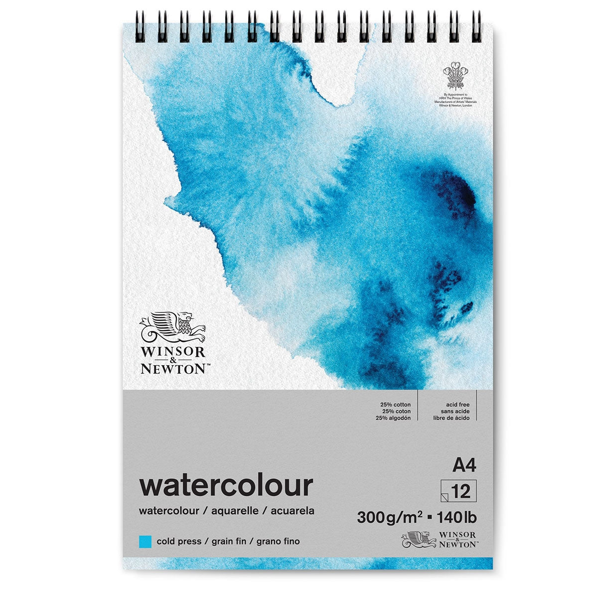 Winsor & Newton - Watercolour Pad - Spiral - Cold Pressed A4 8x12" 300gsm