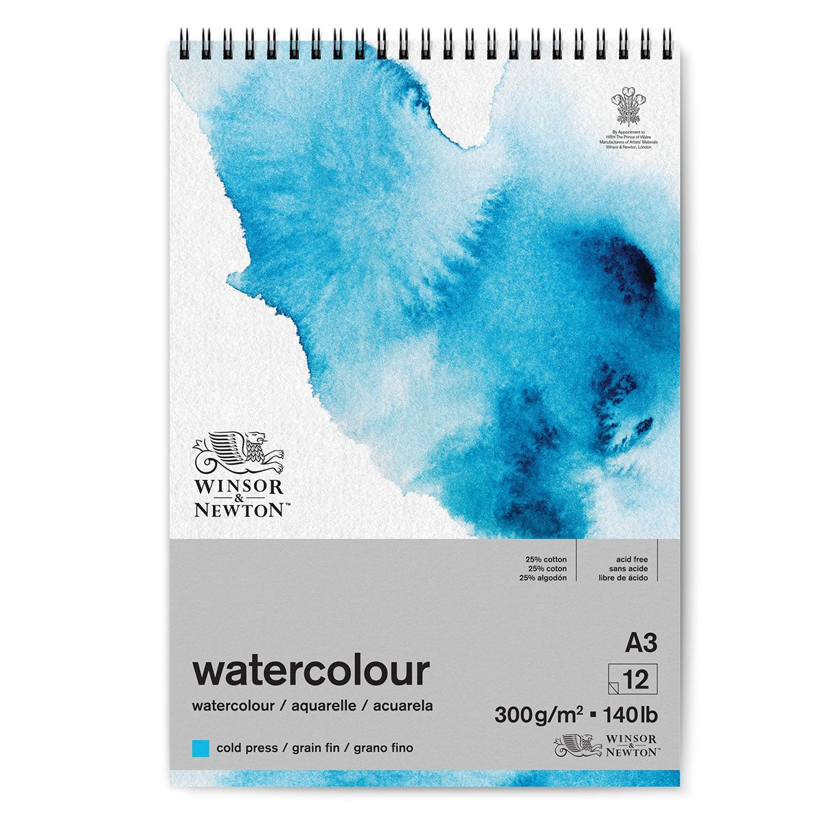 Winsor & Newton - Watercolour Pad - Spiral - Cold Pressed A3 12x16" 300gsm