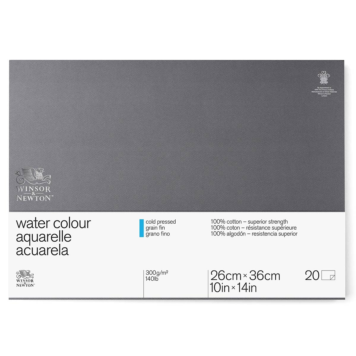 Winsor & Newton Professional Water Colour 26 x 36cm- Cold Pressed Block 300gsm CP