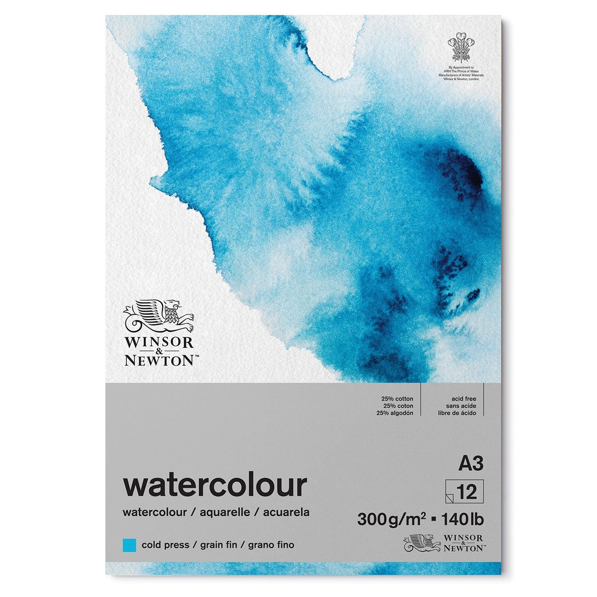 Winsor & Newton - Watercolor Pad - GomMed - Cold geperst A3 12x16 "300GSM