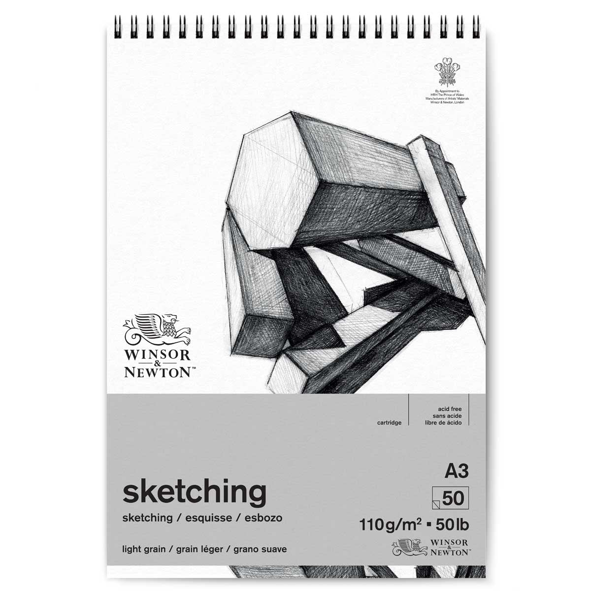 Winsor and Newton - Cartridge 110g Sketch Pad 50 Sheet - A3