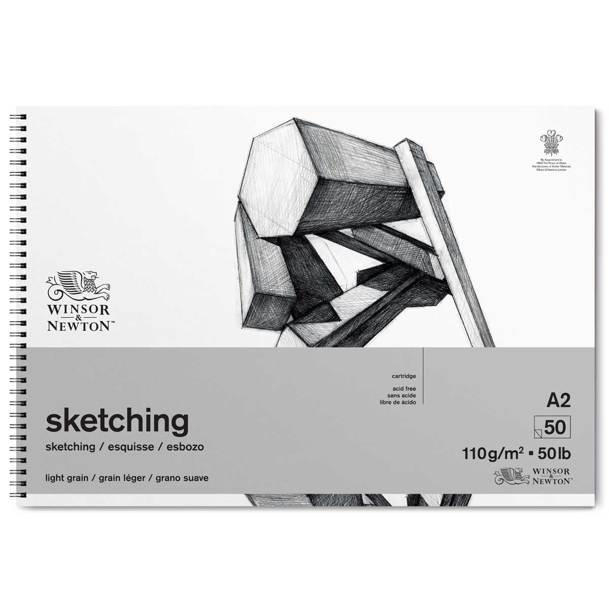 Winsor and Newton - Cartridge 110g Sketch Pad 50 Sheet - A2