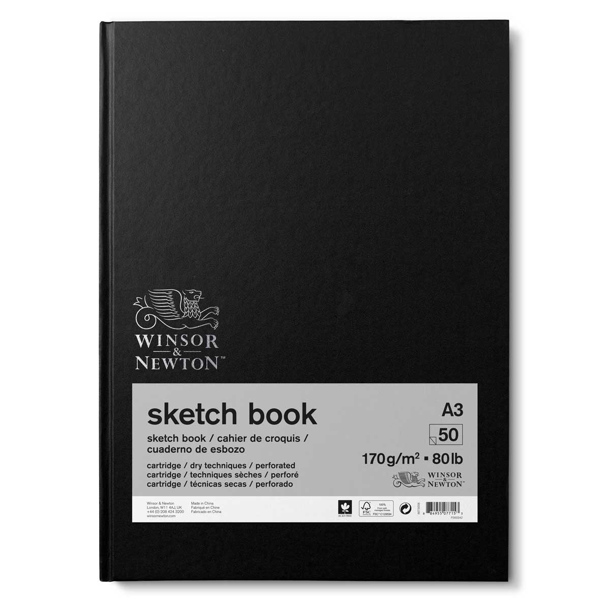 Winsor en Newton - Hardback Bound Sketch Book - 170G A3
