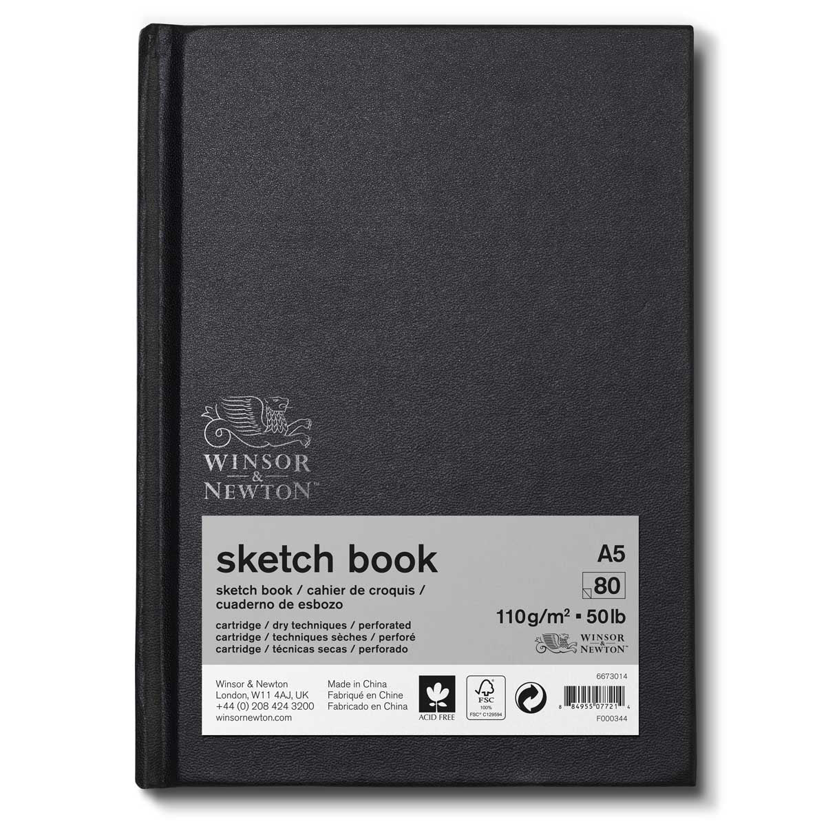 Winsor en Newton - Hardback Bound Sketchbook 110G A5