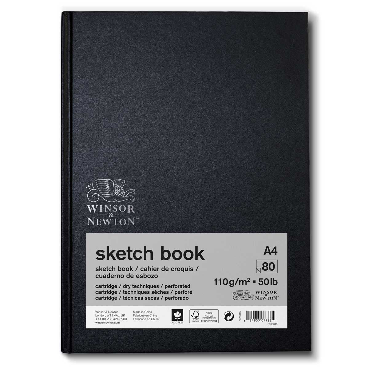 Winsor en Newton - Hardback Bound Sketchbook 110G A4
