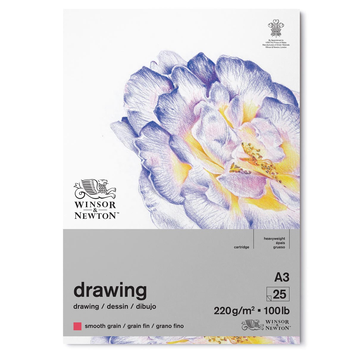 Winsor en Newton - Smooth Surface Cartridge 220GSM GomMed - A3