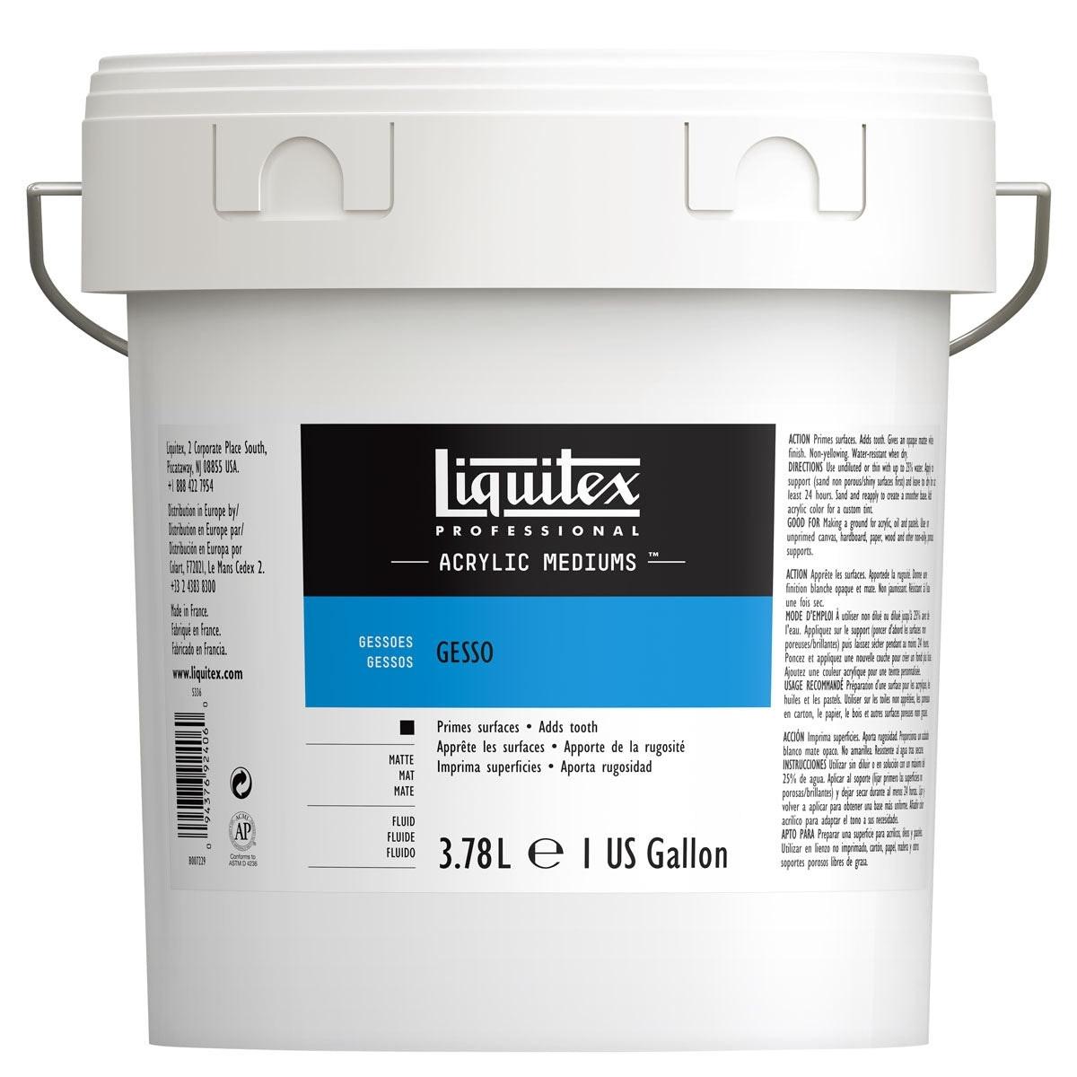 Liquitex - Gesso blanc 3,78 litres