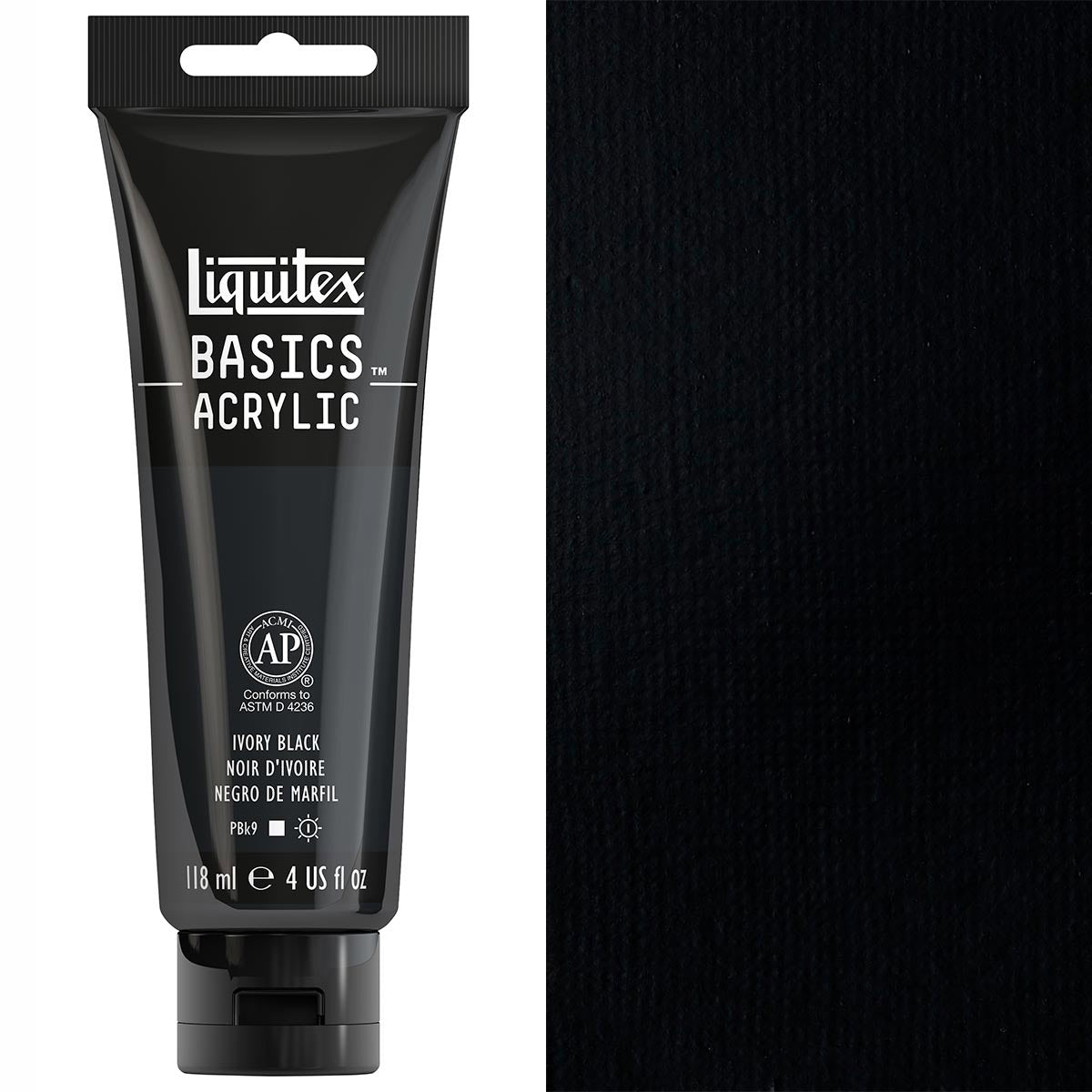 Liqitex - Basics Acryl -kleur - 118 ml Ivory Black