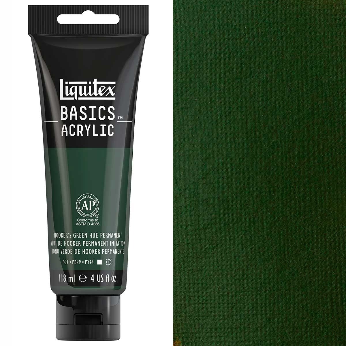 Liquitex - Basics Acrylic Colour - 118ml Hooker's Green Hue