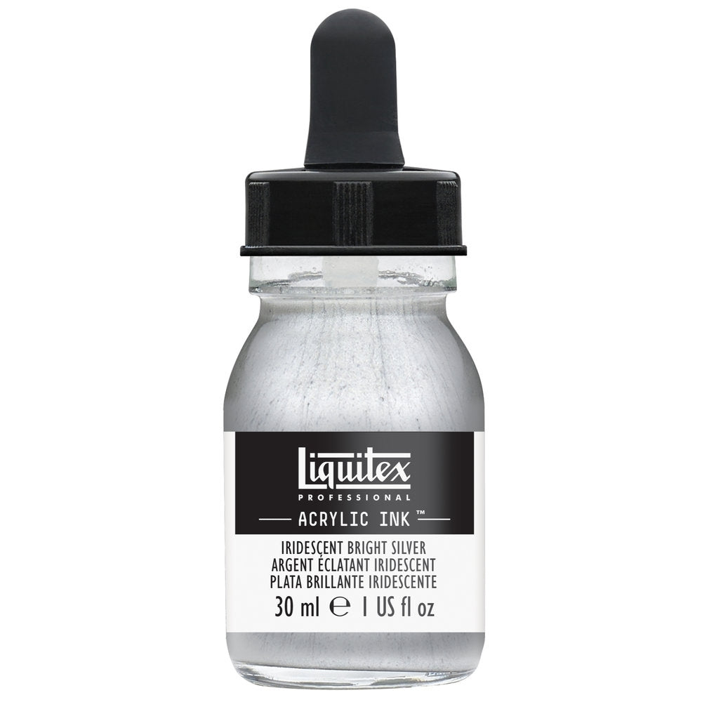 Liquitex - Acryl -inkt - 30 ml iriserend helder zilver