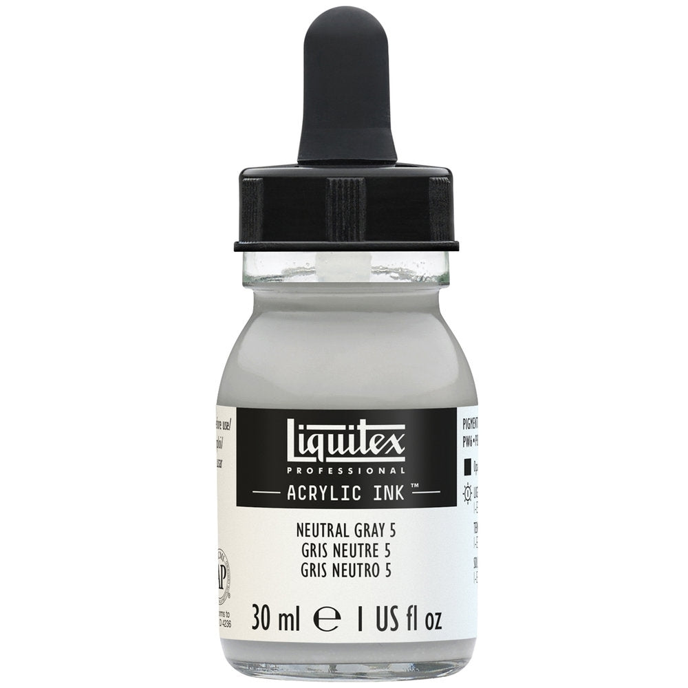 Liquitex - inchiostro acrilico - 30 ml di grigio neutro 5