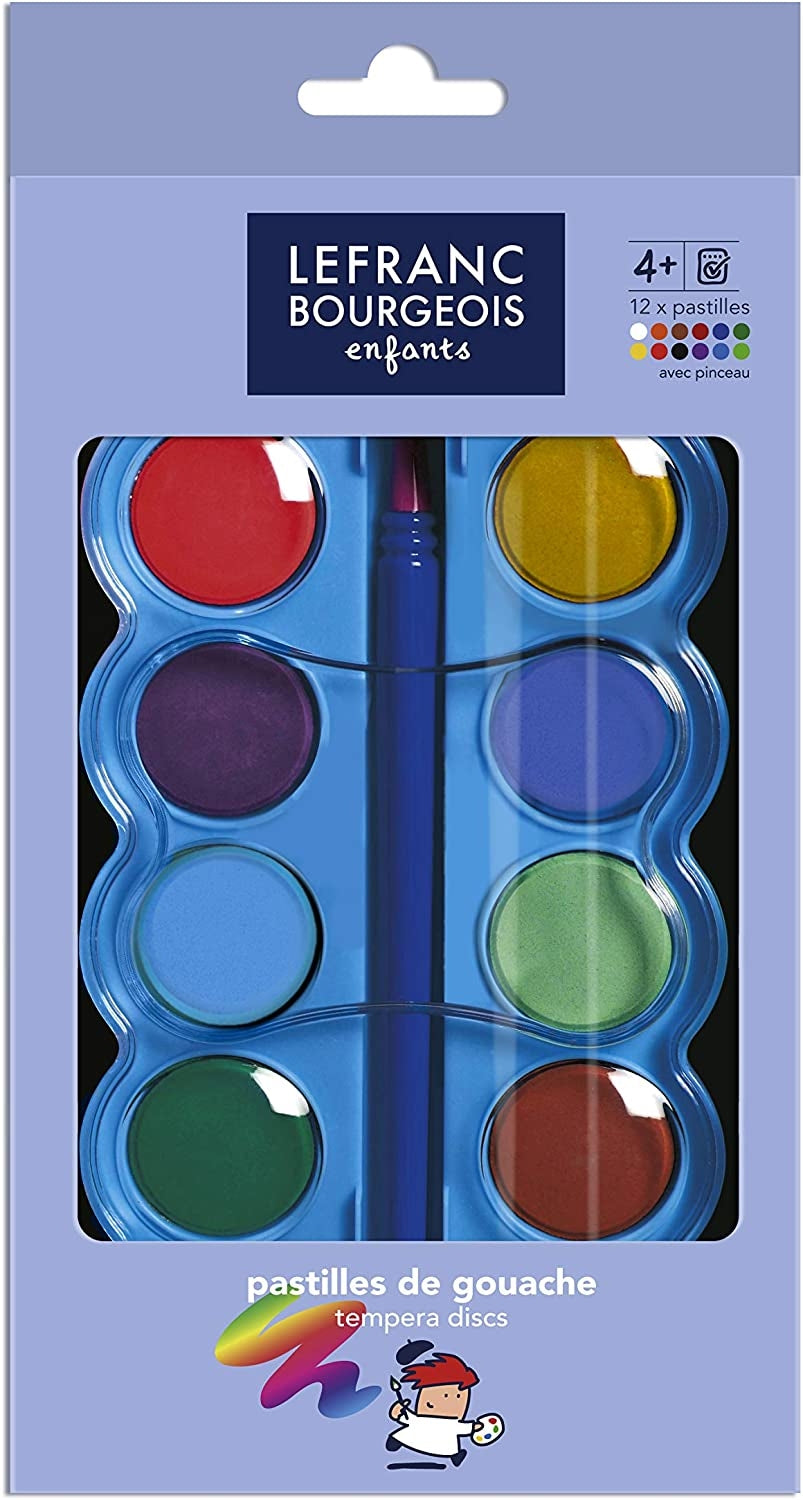 Farbe & Co - 12 Tempera -Discs & Pinsel