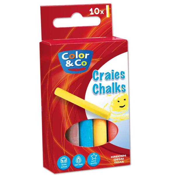 Farbe & Co - farbige Kreide - 10 Pack