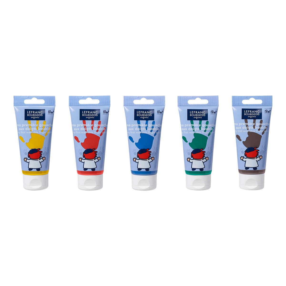 Color & Co - 5 x 80ml - Paint per dito lavabili per bambini