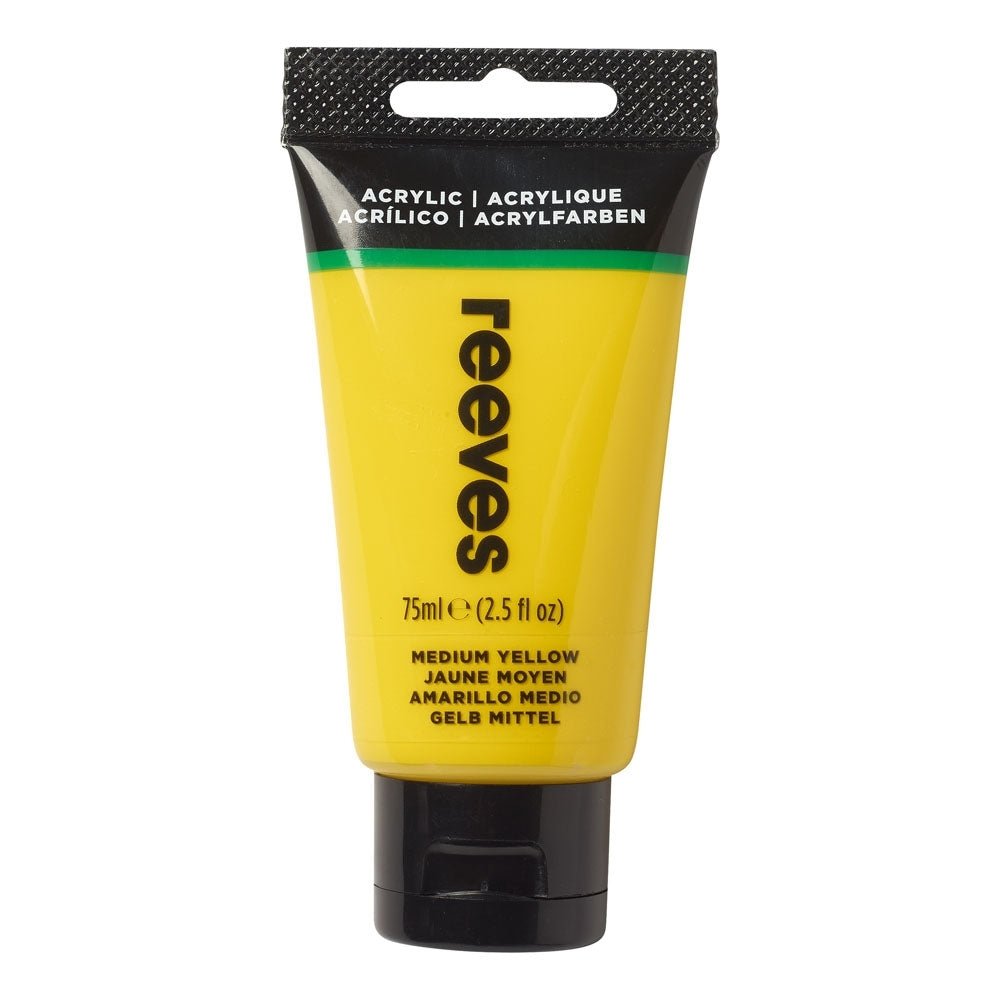 Yellow Material Reeves Reeves - Medium Yellow - Fine Acrylic - 75ml