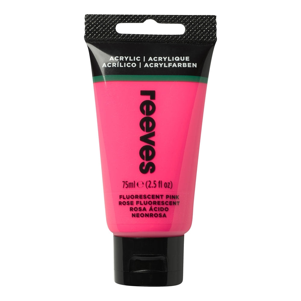 Reeves - Fluorescent Pink - Fine Acryl - 75 ml