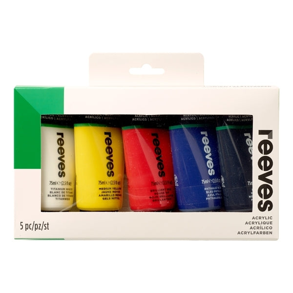 Reeves fin acrylique 5 x 75 ml