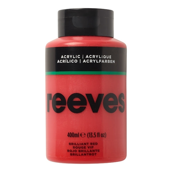 Reeves - Briljant rood - fijn acryl - 400 ml