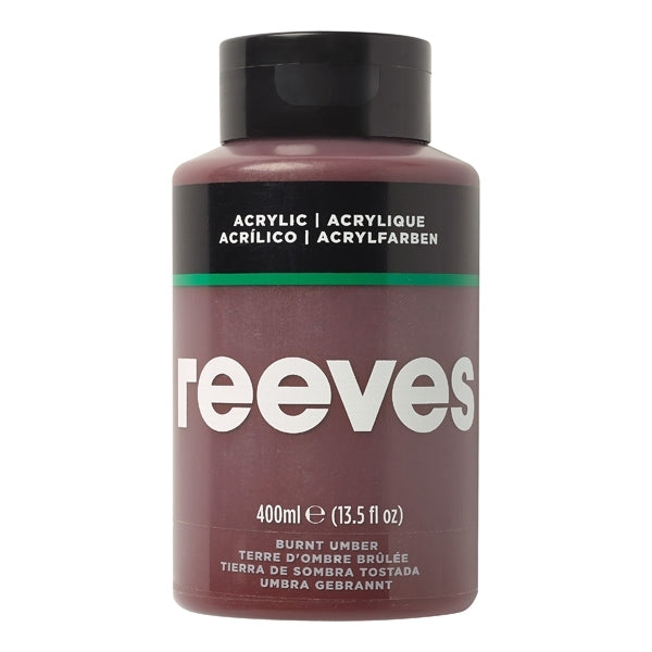 Reeves - Burnt Umber - Fine acrylique - 400 ml
