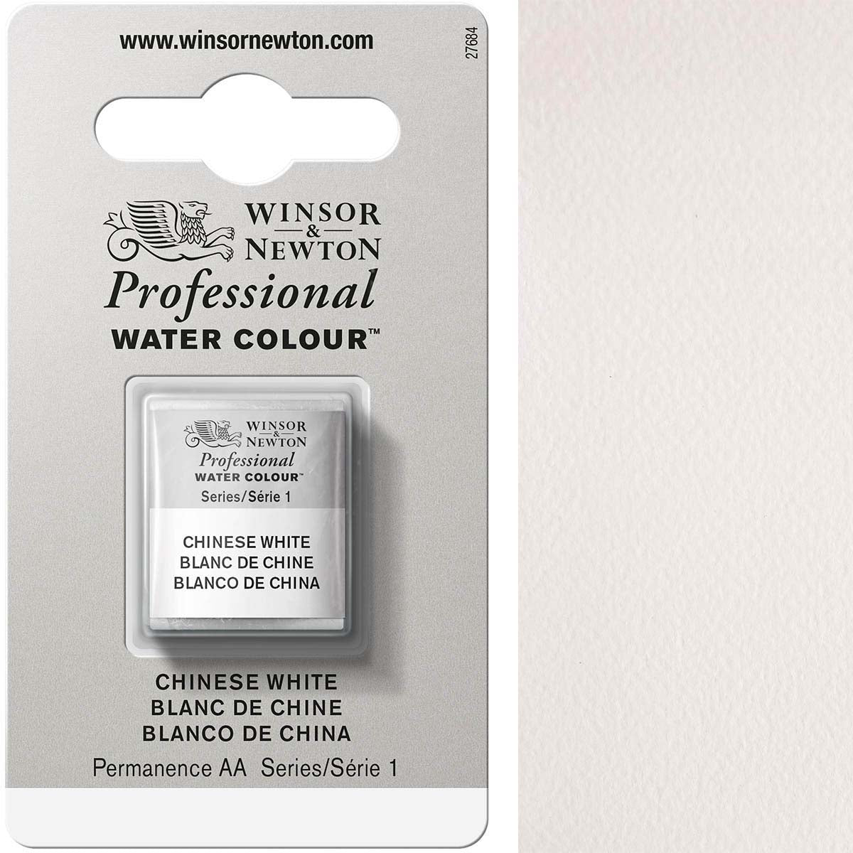 Winsor and Newton - Professional Artists' Watercolour Half Pan - HP - Chinese White