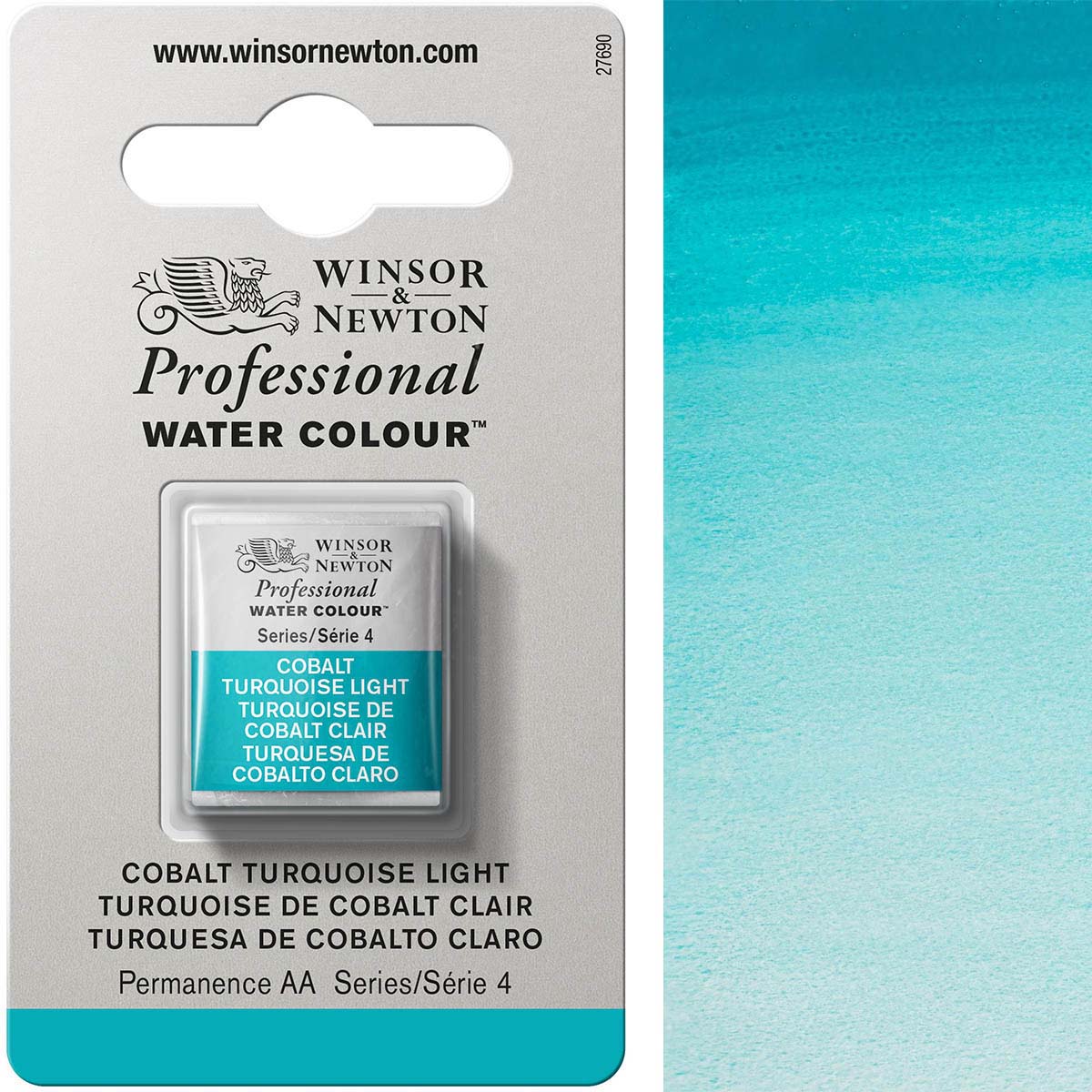 Winsor et Newton - Half Pan de l'aquarelle des artistes professionnels - HP - Cobalt Turquoise Light