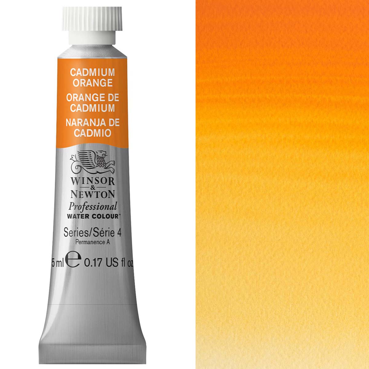 Winsor and Newton - Professional Artists' Watercolour - 5ml - Cadmium Orange