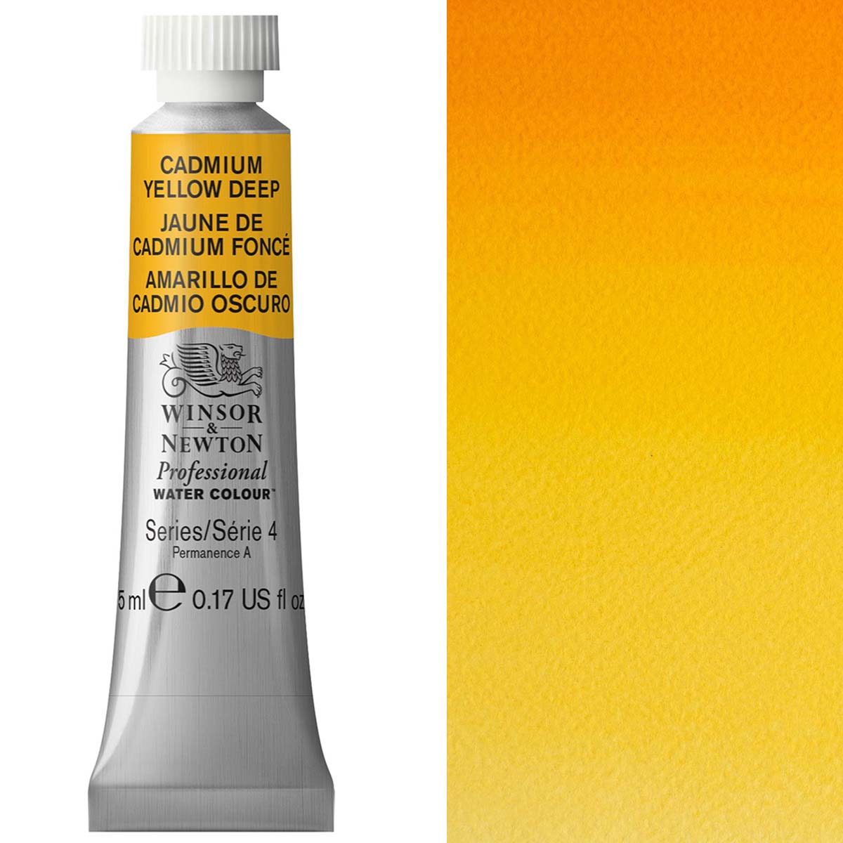 Winsor and Newton - Professional Artists' Watercolour - 5ml - Cadmium Yellow Deep