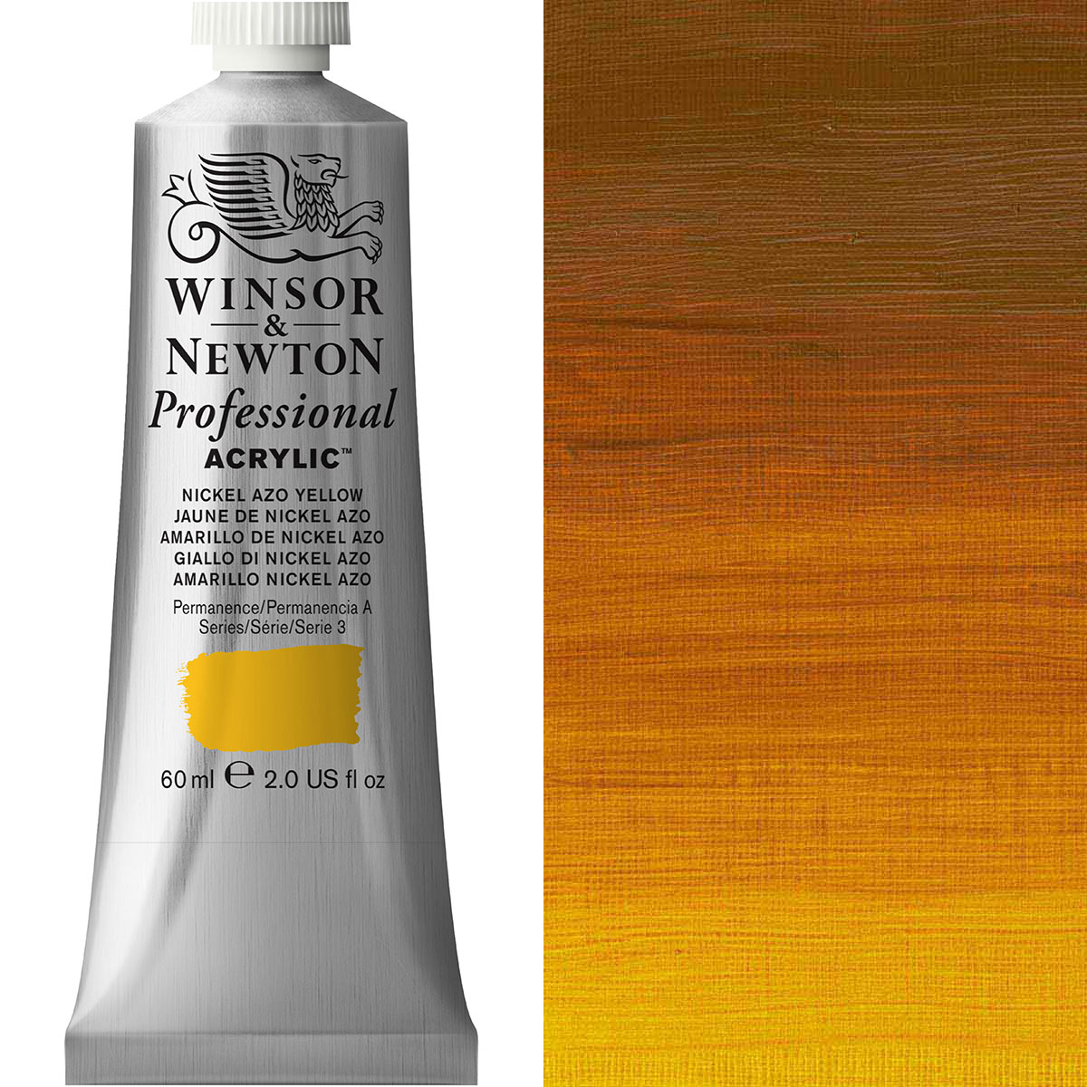 Winsor and Newton - Professional Artists' Acrylic Colour - 60ml - Nickel Azo Yellow