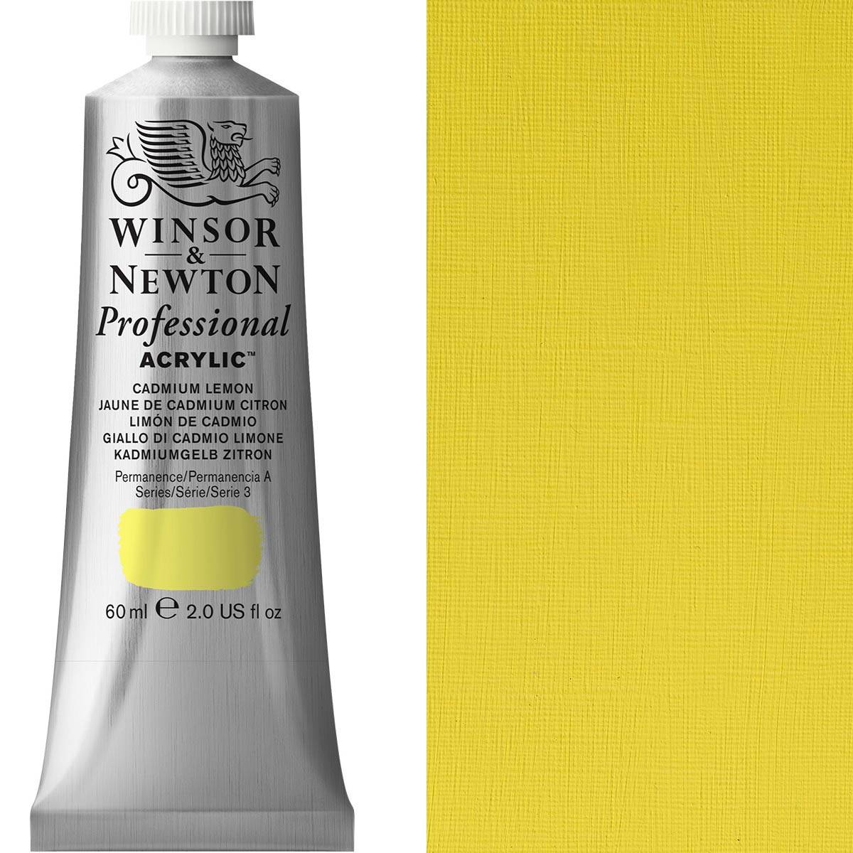 Winsor and Newton - Professional Artists' Acrylic Colour - 60ml - Cadmium Lemon