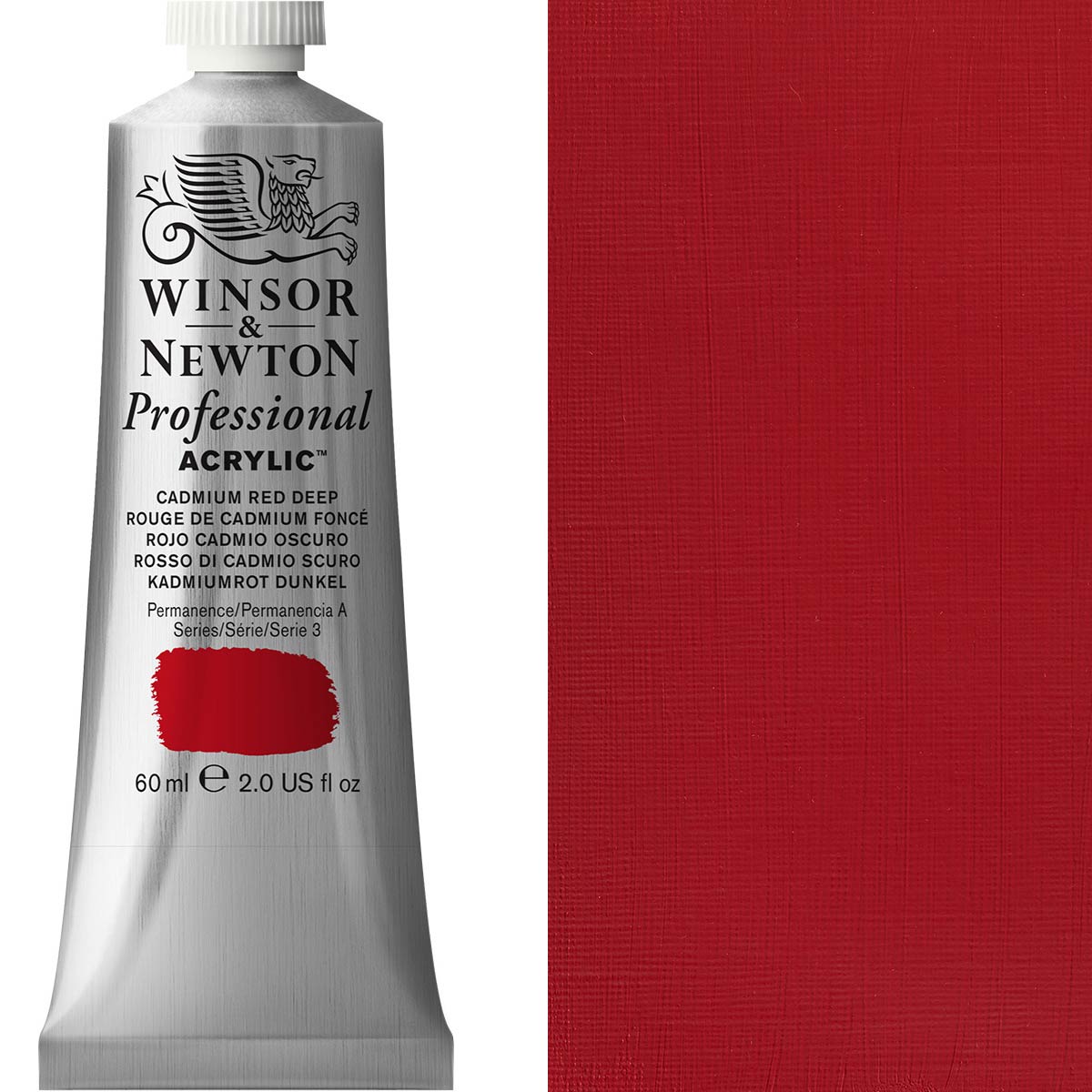 Winsor and Newton - Professional Artists' Acrylic Colour - 60ml - Cadmium Red Deep