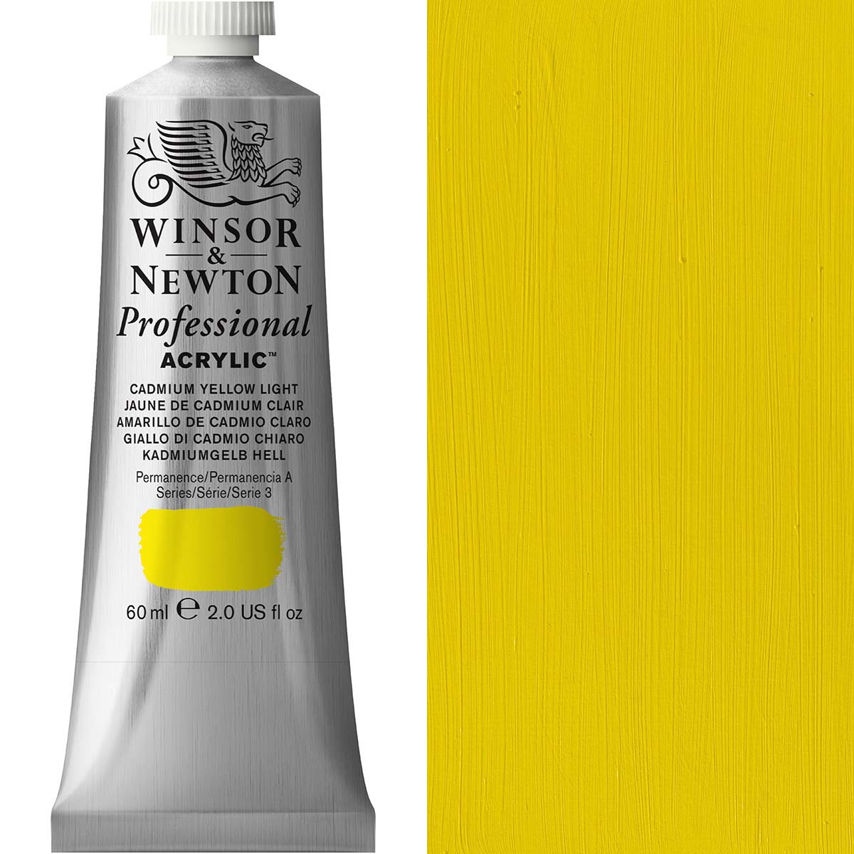 Winsor and Newton - Professional Artists' Acrylic Colour - 60ml - Cadmium Yellow Light