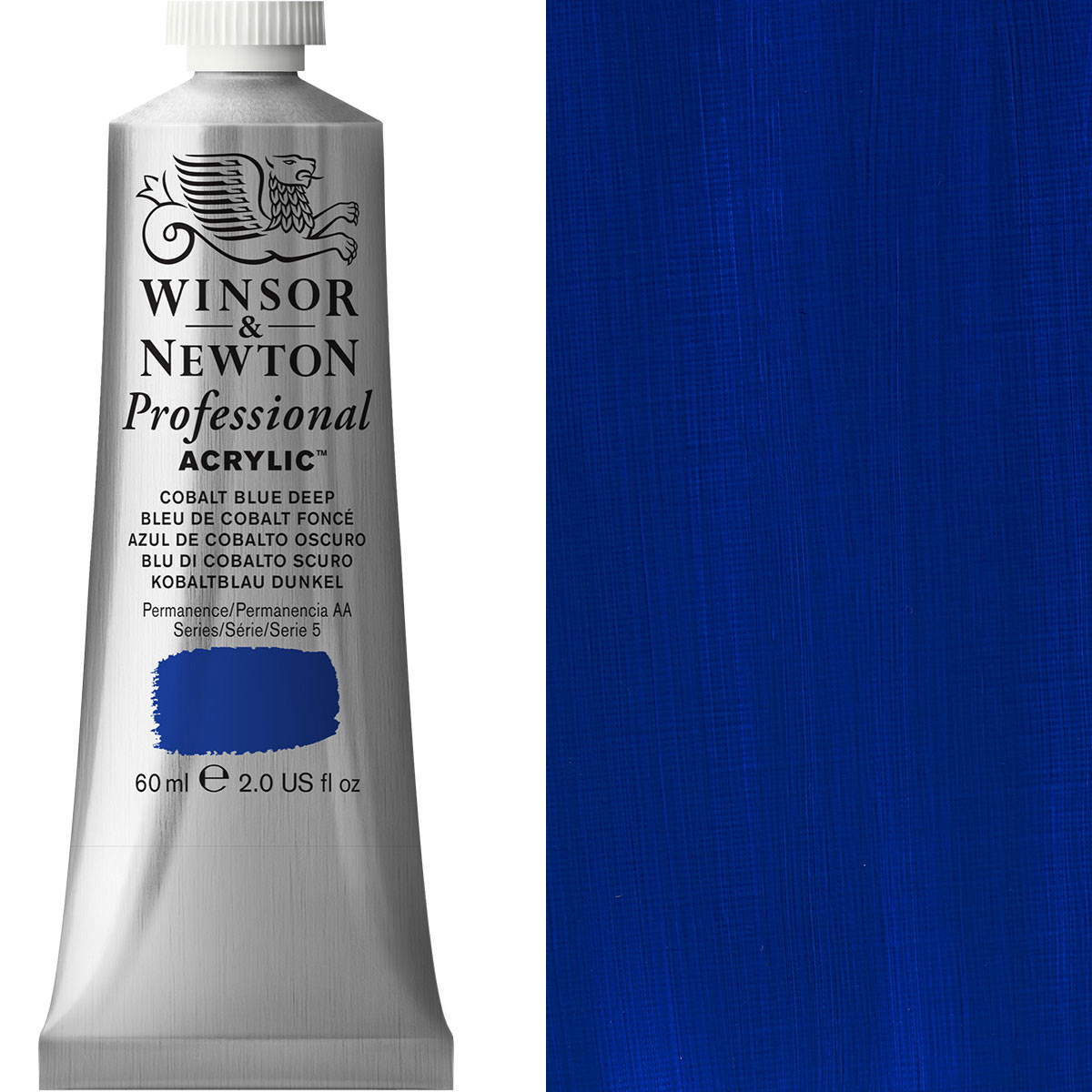 Winsor und Newton - Acrylfarbe der professionellen Künstler - 60 ml - Kobaltblau Deep