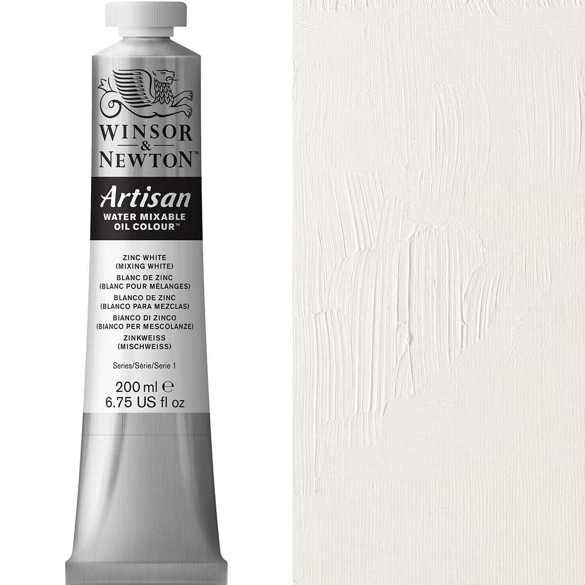 Winsor et Newton - Couleur d'huile artisanale Watermixable - 200 ml - Mélange de zinc blanc