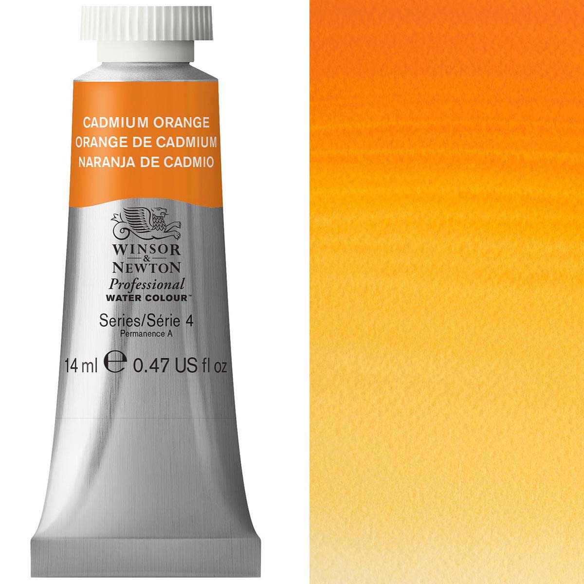Winsor and Newton - Professional Artists' Watercolour - 14ml - Cadmium Orange
