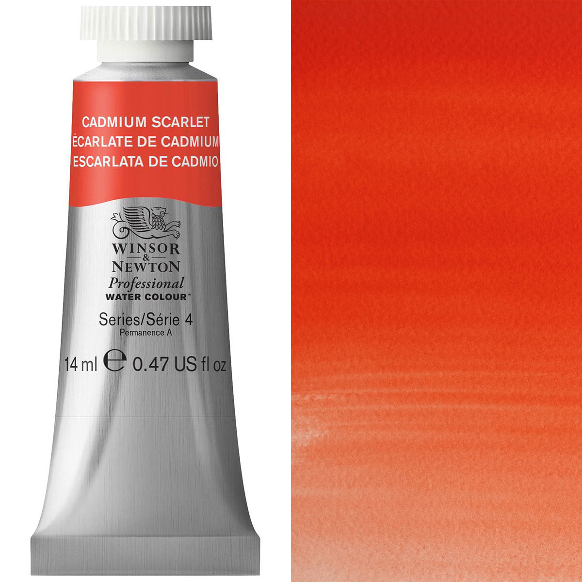 Winsor and Newton - Professional Artists' Watercolour - 14ml - Cadmium Scarlet