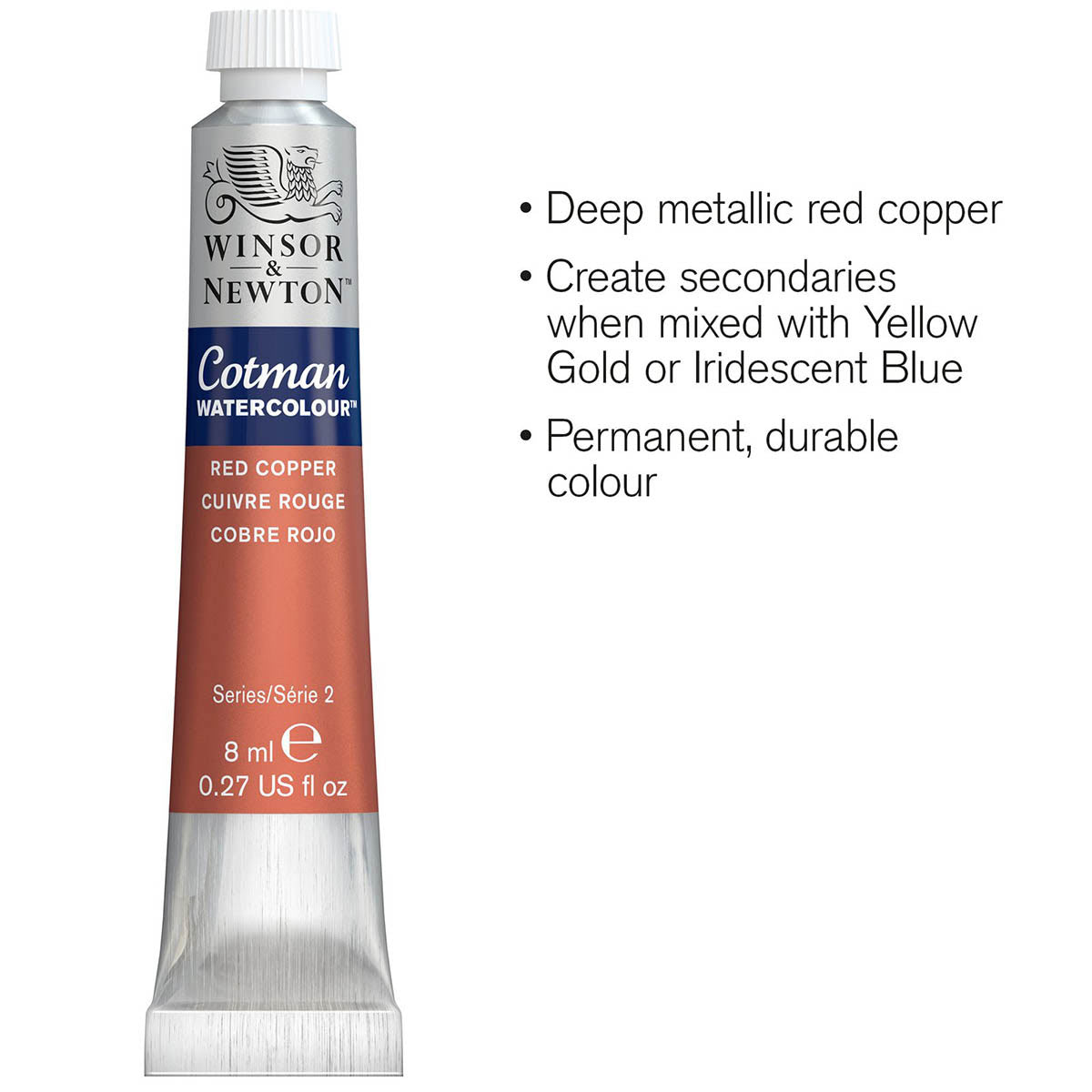 Winsor and Newton - Cotman Watercolour - 8ml - Red Copper