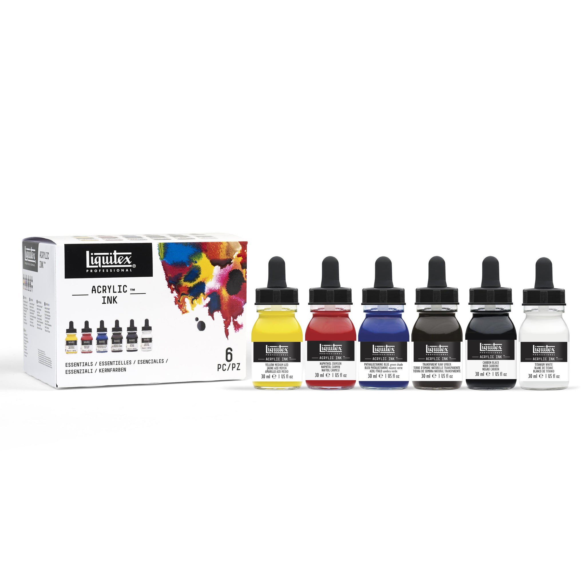 Liquitex - Professional Acrylic Ink Set - Essentials 6 x 30ml