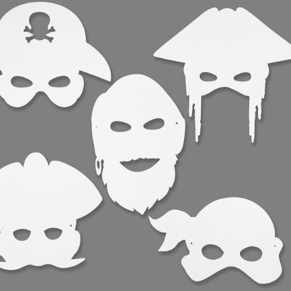 Create Craft - Pirate Masks Paper 16 assortedd