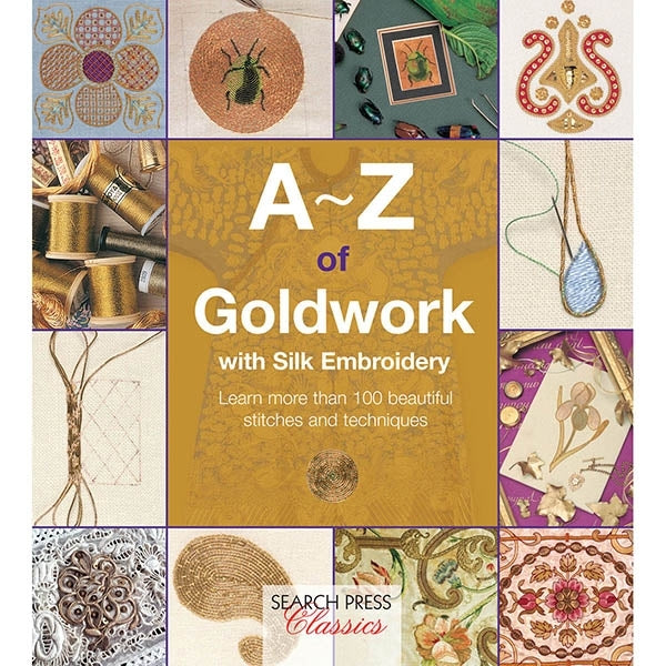 Cerca libri di pressione - A -Z di Goldwork con ricamo di seta