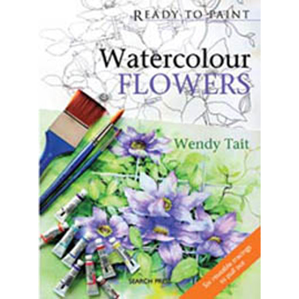 Zoek Druk op boeken - klaar om te schilderen - waterverfbloemen
