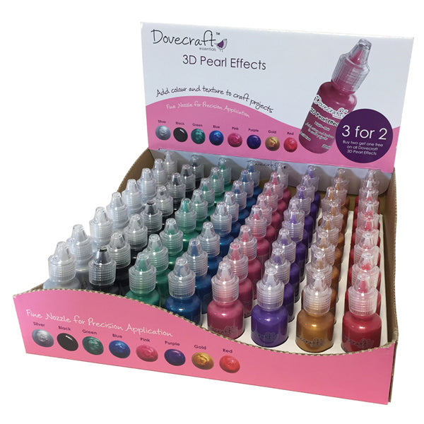 Dovecraft Pearl Effects 20ml Colours Bright CDU