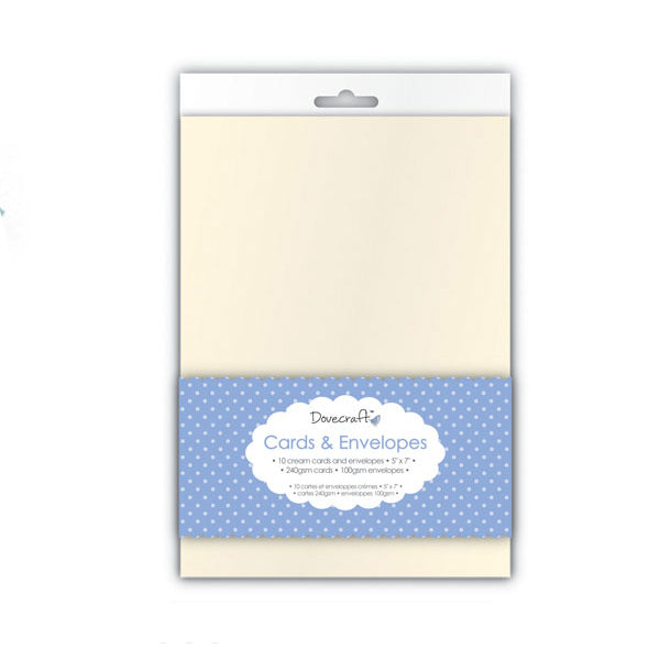 Dovecraft - Csards & Envelopes Cream Rectangle - 5x7 (10 Pk)