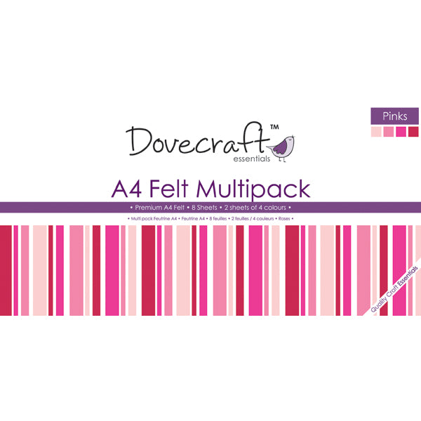 Dovecraft - A4 Felt - Pinks