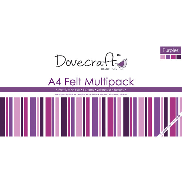 Dovecraft - A4 Felt - Purples