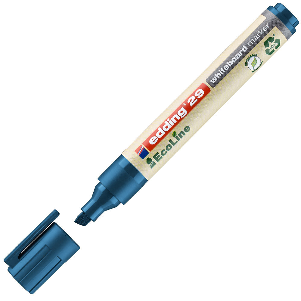 Edding 29 ecoline beitel nib whiteboard marker blauw 003