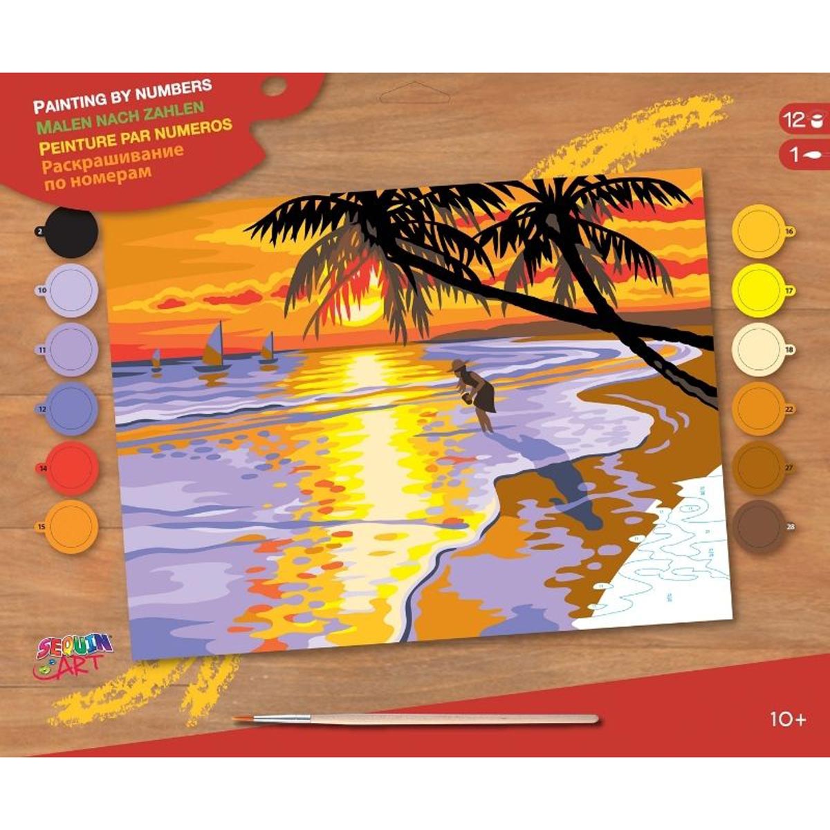 KSG - grande peinture par numéros - coucher de soleil hawaïen