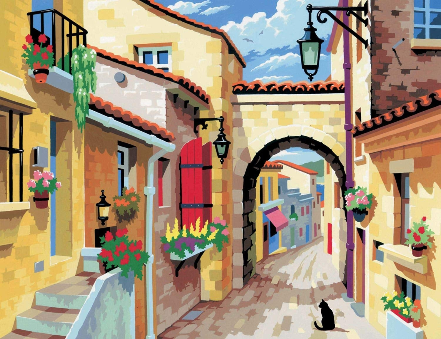 KSG - Large Painting By Numbers - A Quiet Street