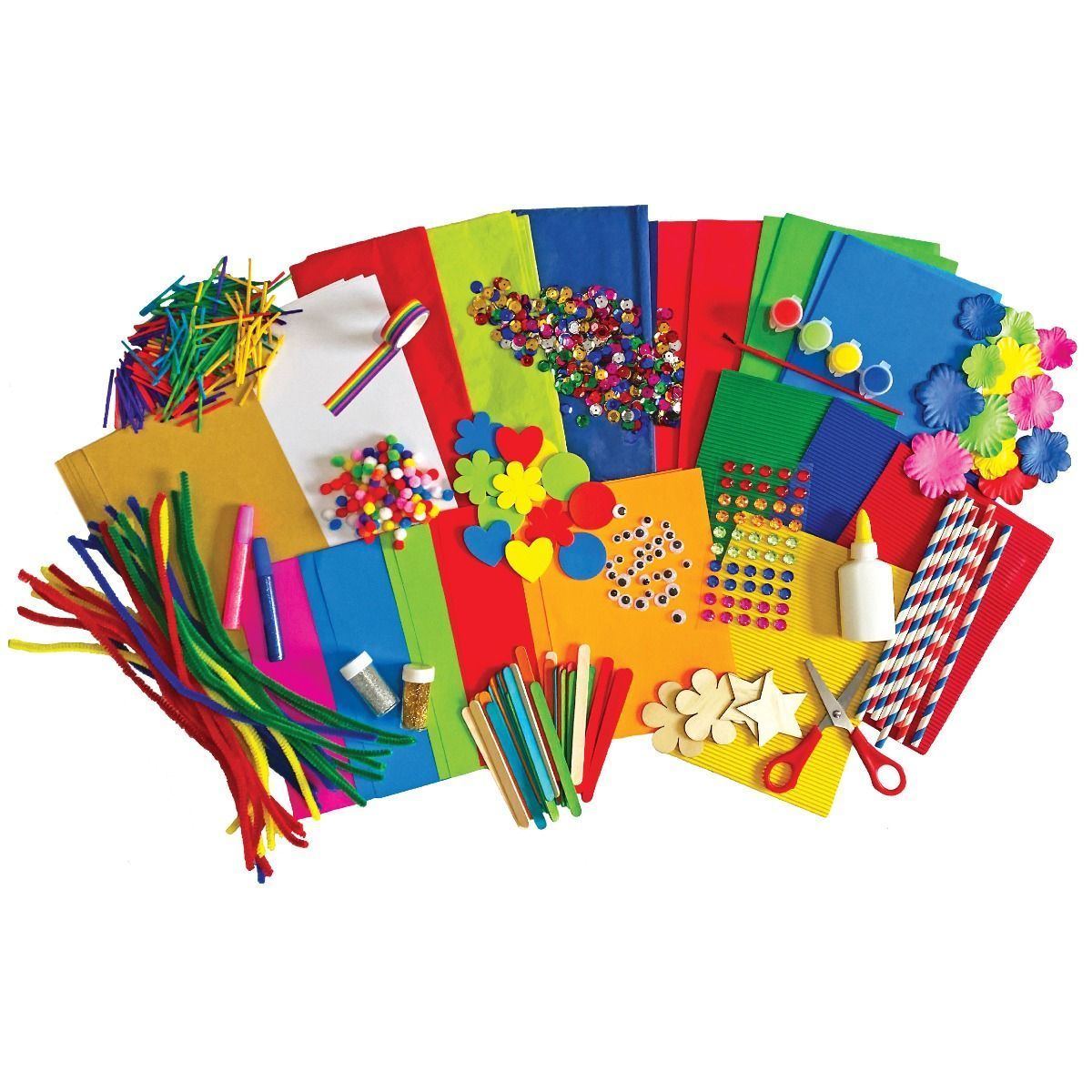 Kit di artigianato gigante per bambini-500 pezzi assortiti