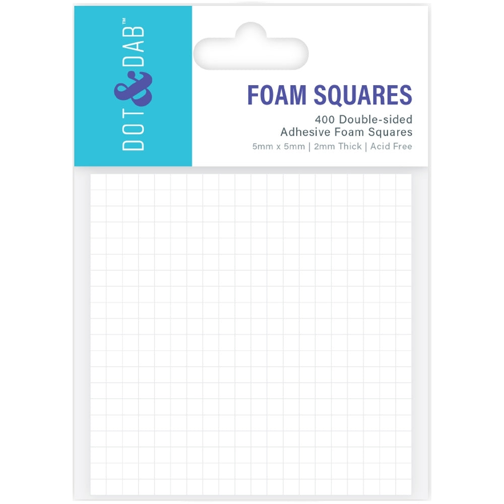 Dot & Dab - Foam Squares x 400 2mm White